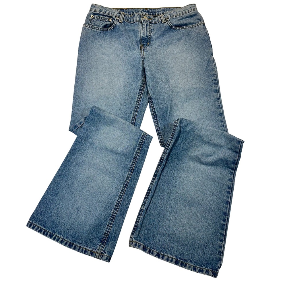 Polo Jeans Co Ralph Lauren Womens Low Rise Flare Jeans Y2K Medium Wash 9/10 x32